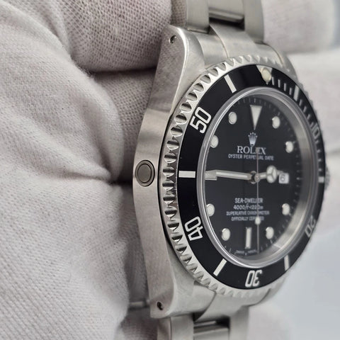 PAPERS Rolex Sea-Dweller 16600 Stainless Steel Black Dial 40MM Watch
