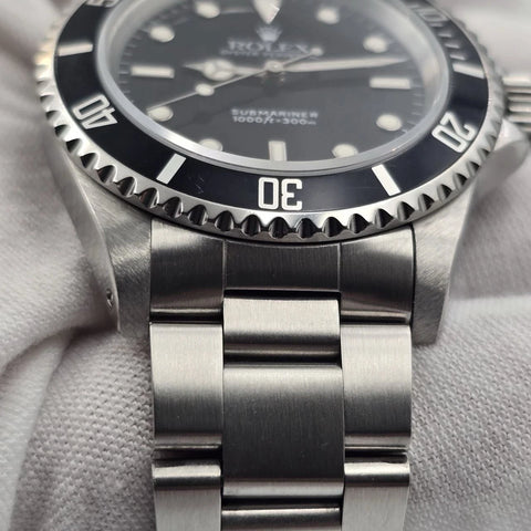 PAPERS MINT Rolex Submariner No-Date BLACK Steel Oyster 40mm Watch 14060