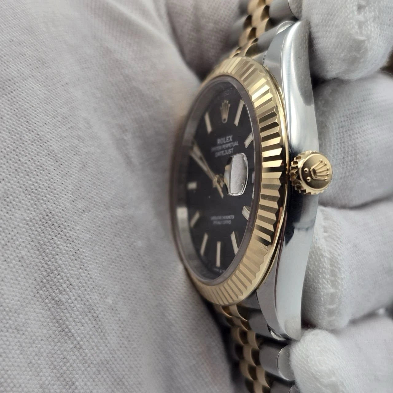 PAPERS 2024 Rolex DateJust 41mm Two Tone Black Index Dial Jubilee 126333 BOX