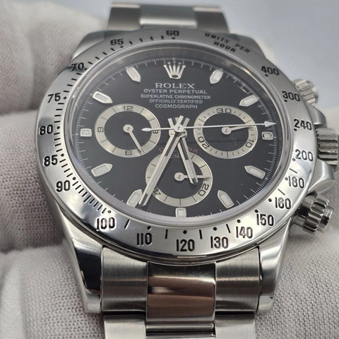 PAPERS 2014 Rolex Cosmograph Daytona 116520 Black Fat Buckle 40mm Watch BOX