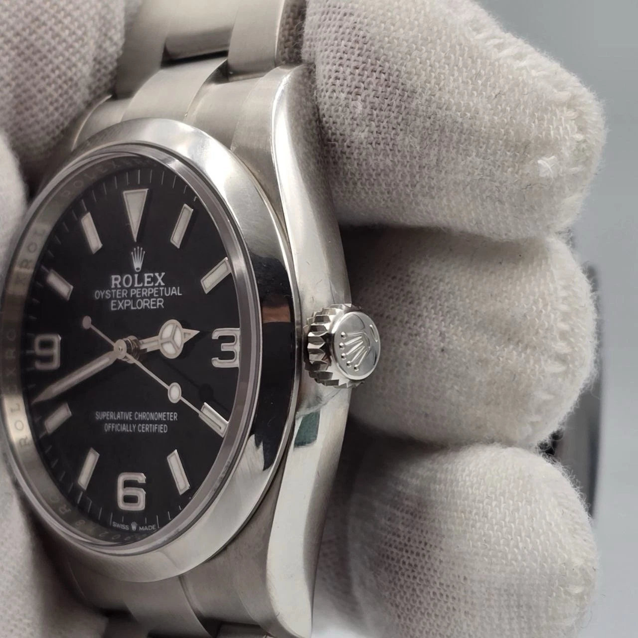 PAPERS MINT 2021 Rolex Explorer Black Dial Stainless Steel 36mm Watch 124270 BOX