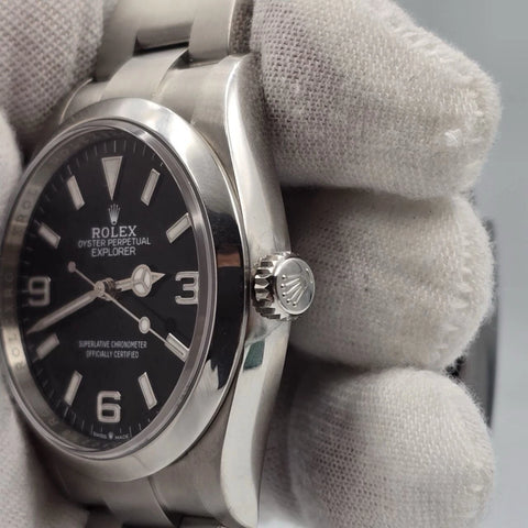 PAPERS MINT 2021 Rolex Explorer Black Dial Stainless Steel 36mm Watch 124270 BOX