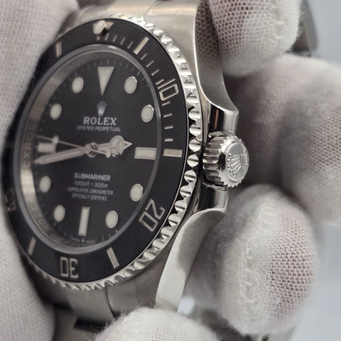 MINT Rolex Submariner No Date Ceramic 41mm Stainless Steel Bracelet 124060