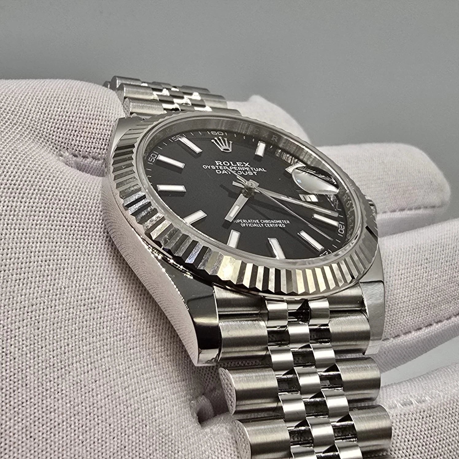 NEW 2025 Rolex Datejust 41mm 126334 Black Jubilee Fluted Bezel UNWORN
