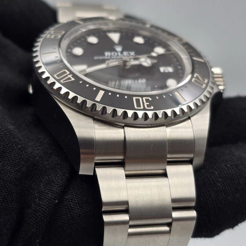 MINT 2023 PAPERS Rolex Sea-Dweller Deepsea Steel Black 44mm 136660 Watch BOX