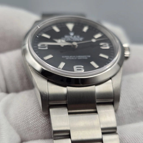 MINT PAPERS 2005 Rolex Explorer I 114270 Automatic 36mm Steel Black Dial Watch