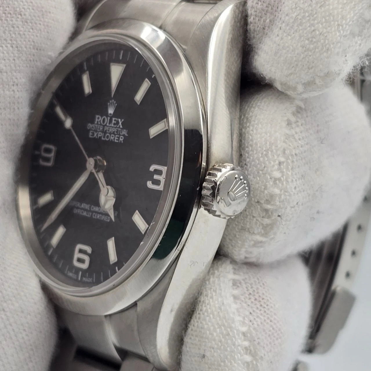 2007 Rolex Explorer I 114270 Men's Automatic 36mm Steel Black Dial Watch