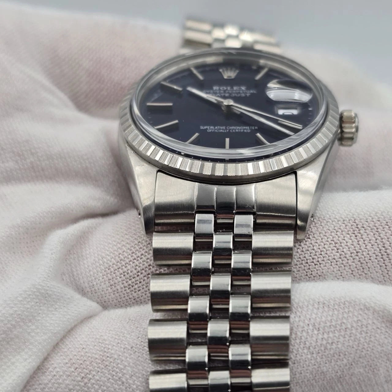 Rolex Datejust Stainless Steel FACTORY Blue Dial 36mm Automatic Watch 16030