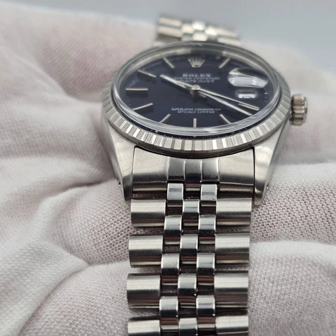 Rolex Datejust Stainless Steel FACTORY Blue Dial 36mm Automatic Watch 16030