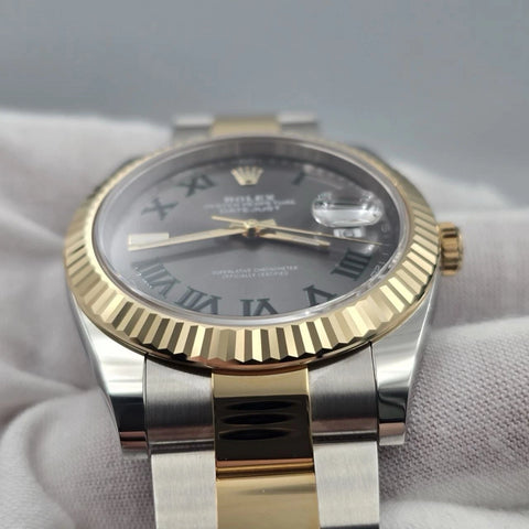 PAPERS 2025 Rolex Datejust 41mm Two Tone Wimbledon Dial Oyster 126333 BOX