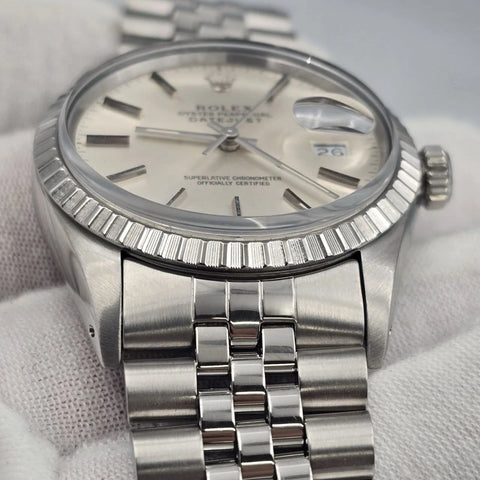 MINT Rolex Datejust Stainless Steel Silver Dial 36mm Automatic Watch 16030