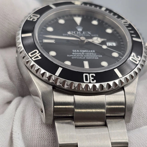 PAPERS Rolex Sea-Dweller 16600 Stainless Steel Black Dial 40MM Watch