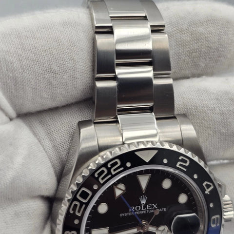 2015 PAPERS Rolex GMT Master II 116710BLNR Steel Ceramic Batman Watch BOX