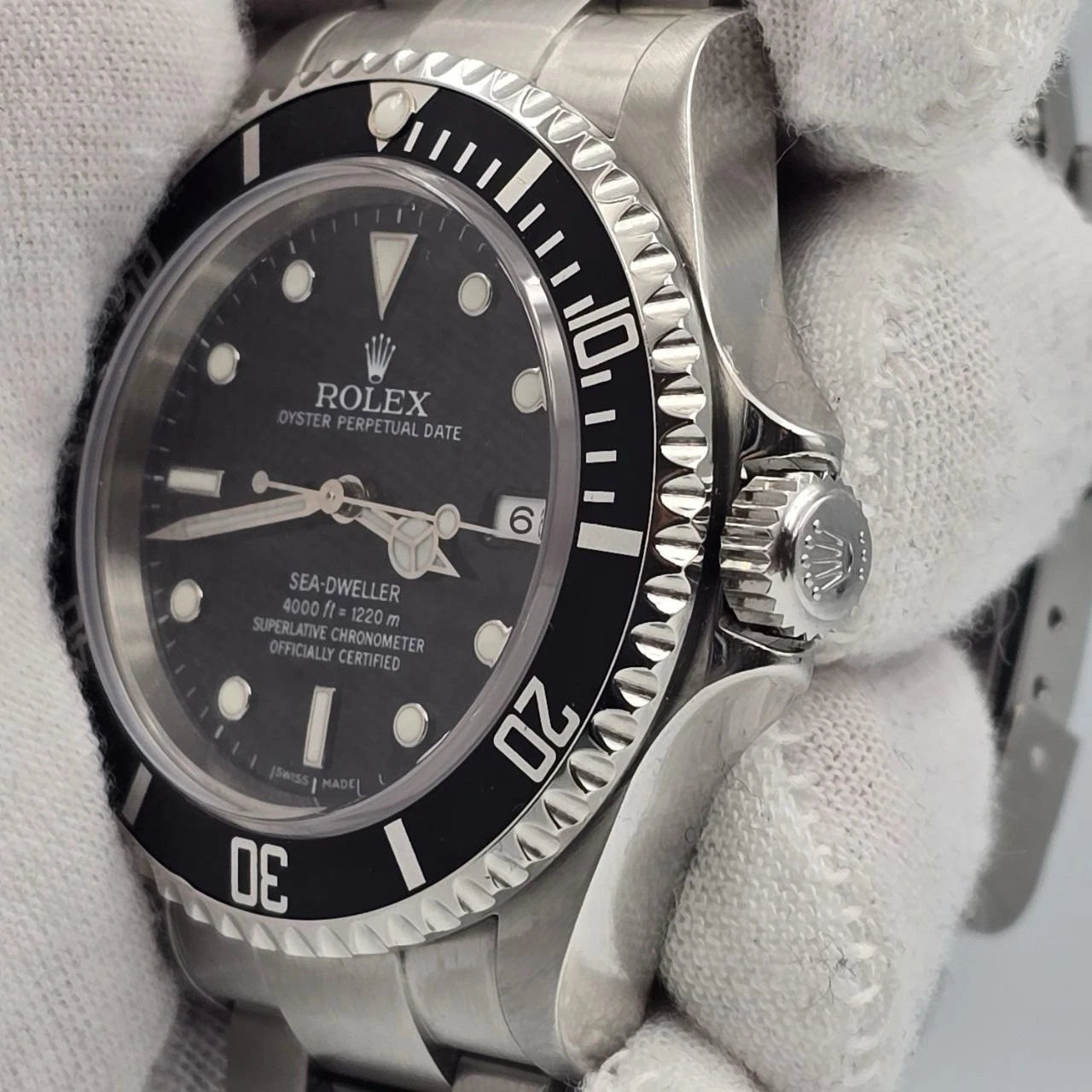 MINT 2007 Rolex Sea-Dweller 16600 Stainless Steel Black Dial 40MM Watch