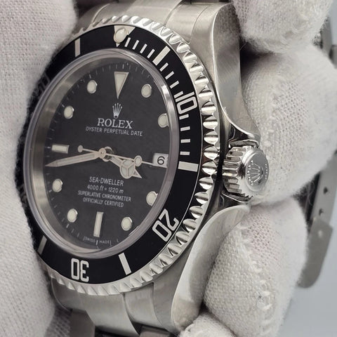MINT 2007 Rolex Sea-Dweller 16600 Stainless Steel Black Dial 40MM Watch