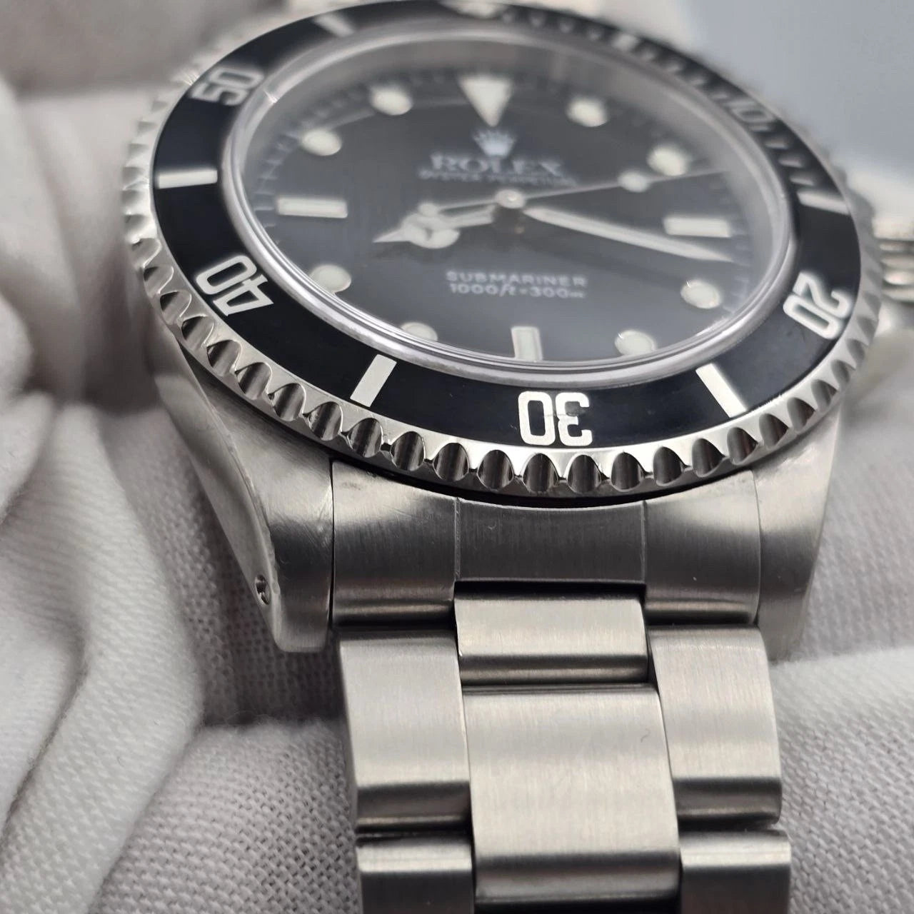 MINT Rolex Submariner No-Date BLACK Swiss ONLY Steel Oyster 40mm Watch 14060