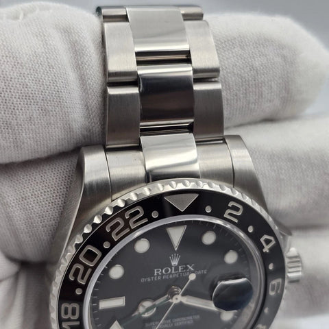 MINT 2010 Rolex GMT Master II 116710LN Steel Ceramic Black 40mm Watch
