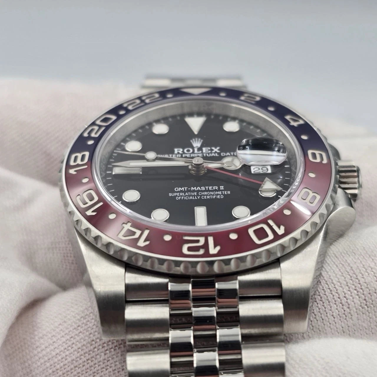 PAPERS 2023 Rolex GMT Master II Pepsi Red Blue Jubilee 126710BLRO Watch BOX