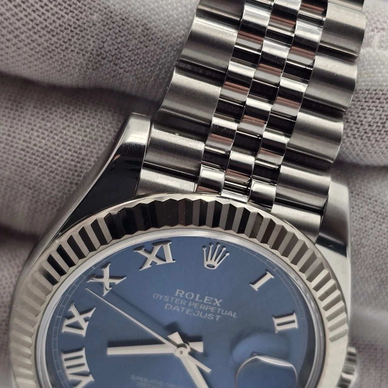 PAPERS 2022 Rolex Datejust 41mm 126334 Blue Jubilee Fluted White Gold Bezel BOX