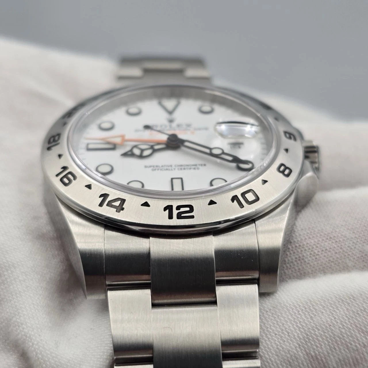 2018 PAPERS Rolex Explorer II Stainless Steel White Orange 42mm Watch 216570 BOX