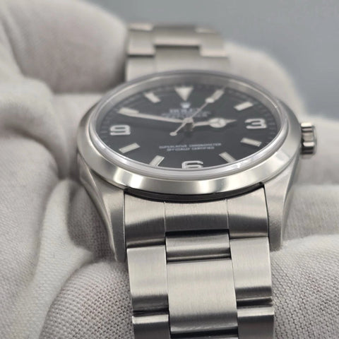 MINT Rolex Explorer I 14270 Automatic 36mm Steel Black Dial Watch