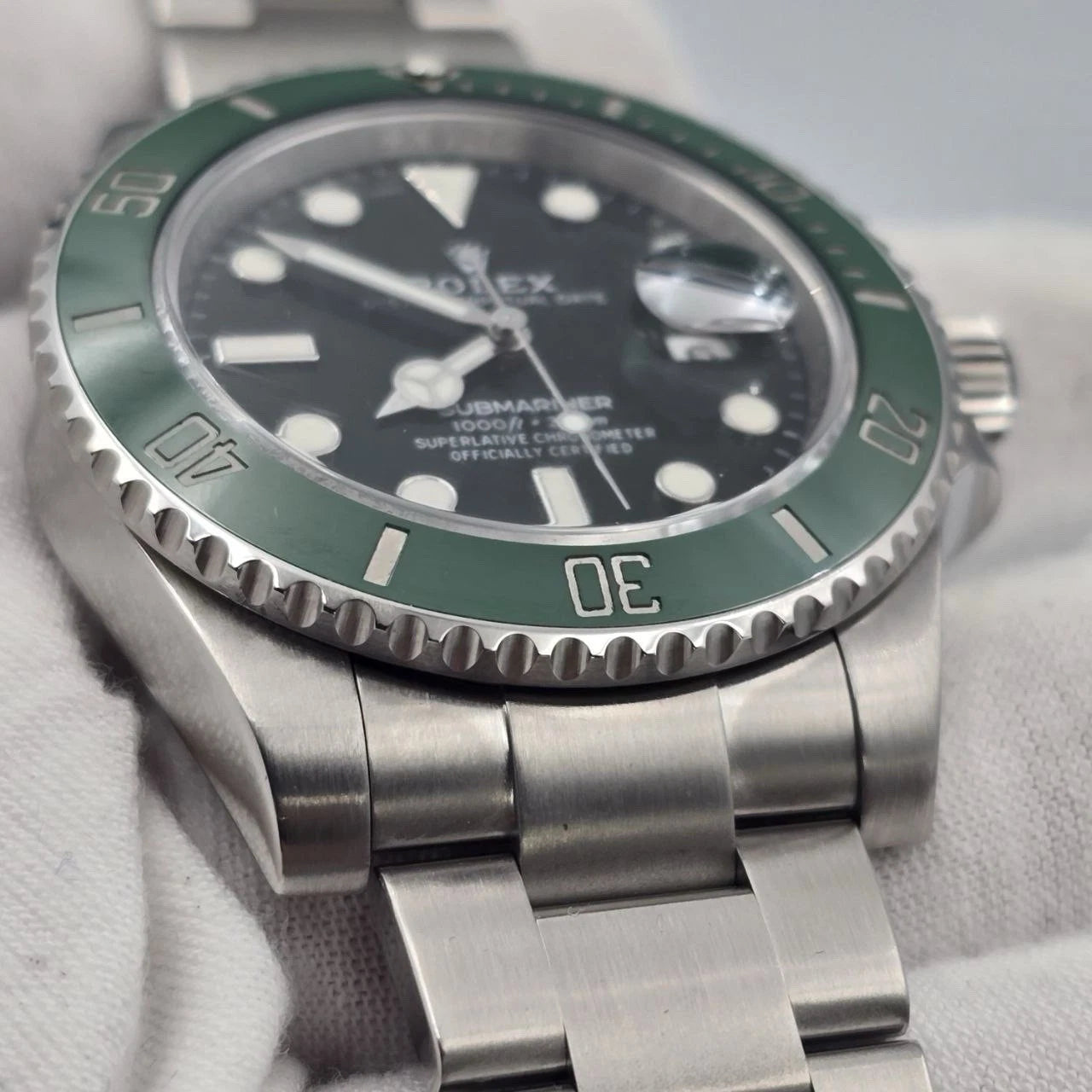 PAPERS 2014 MINT Rolex Submariner Hulk 116610LV Green 40mm Ceramic Watch BOX