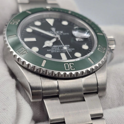 PAPERS 2014 MINT Rolex Submariner Hulk 116610LV Green 40mm Ceramic Watch BOX