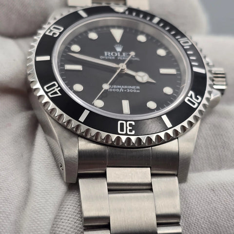 PAPERS MINT Rolex Submariner No-Date 14060M Steel Black Oyster Mens Watch 40mm