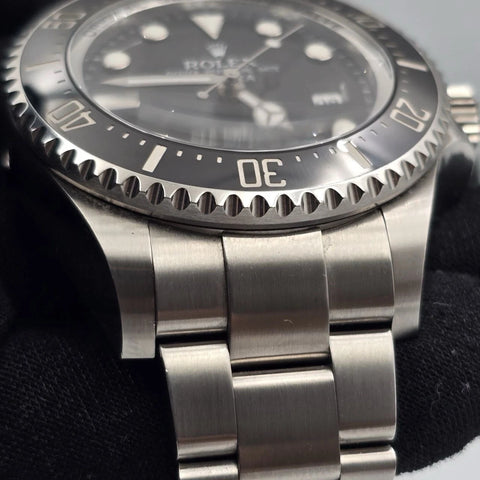 PAPERS Rolex Sea-Dweller Deepsea 44mm Black Ceramic Steel Dive Watch 116660 BOX
