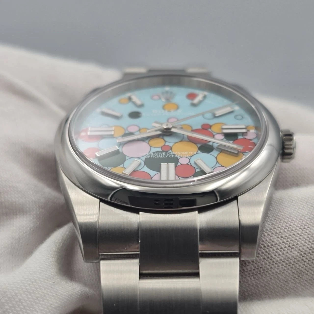 2025 PAPERS Rolex Oyster Perpetual 41mm Celebration Dial Steel 124300 BOX