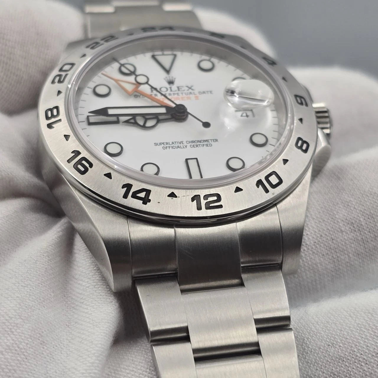 2016 PAPERS Rolex Explorer II 216570 Steel White 42mm Men’s Watch BOX