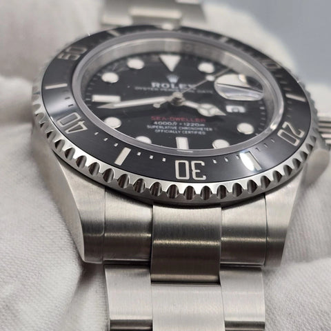 2024 MINT PAPERS Rolex Sea-Dweller Black Red Letters 43mm 126600 BOX