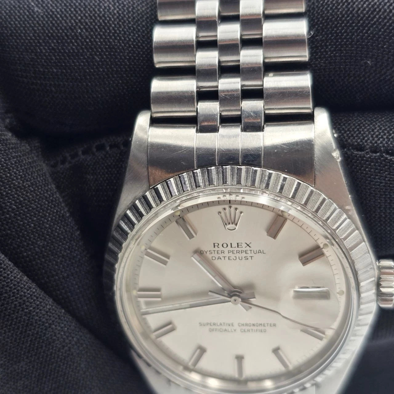 Rolex Datejust 1603 Stainless Steel Jubilee Silver Dial Automatic Men Watch 36mm