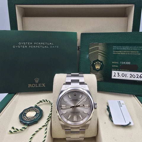 NEW 2026 Rolex Oyster Perpetual Stainless Steel 41mm 134300 Silver Dial