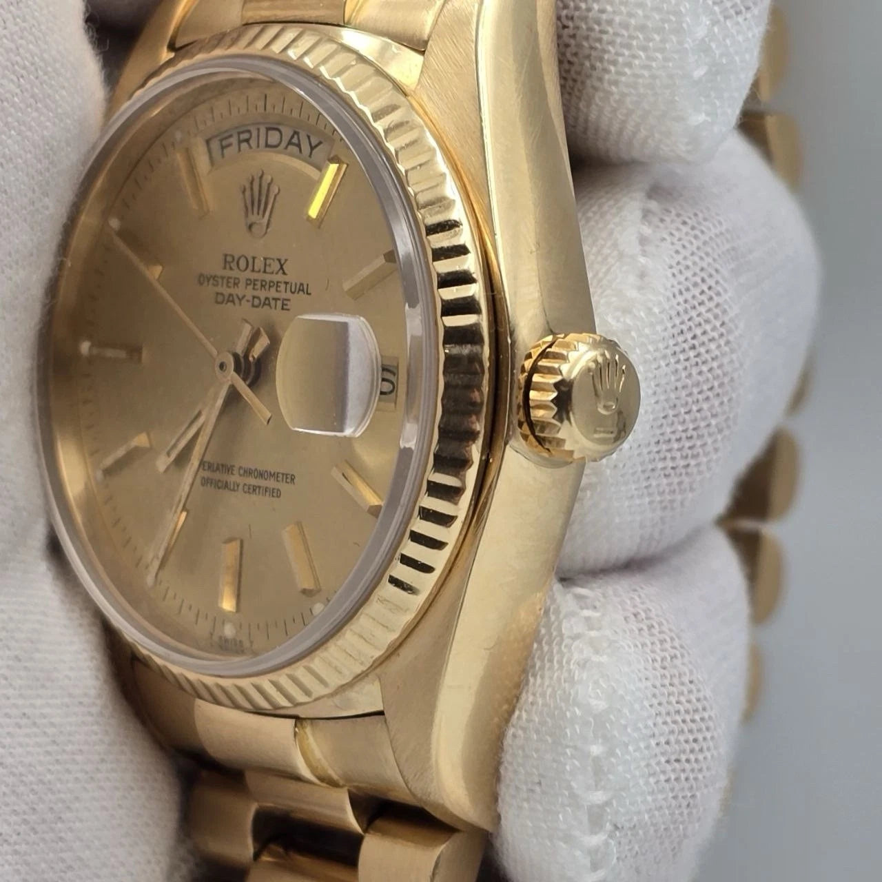 Rolex Day-Date 18038 President 18k Gold 36mm Champagne Dial