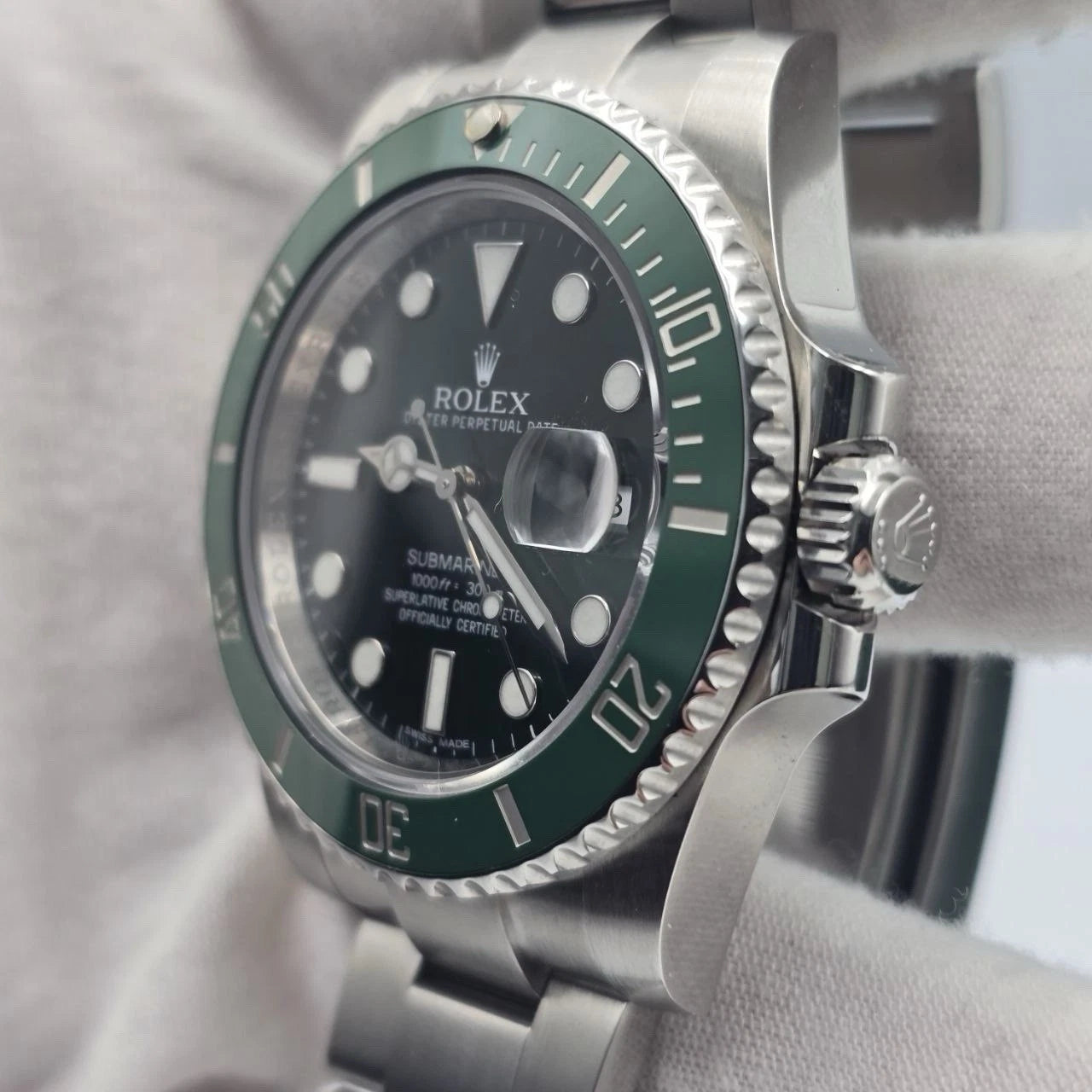 2013 PAPERS Rolex Submariner Hulk 116610LV Green 40mm Ceramic Watch BOX