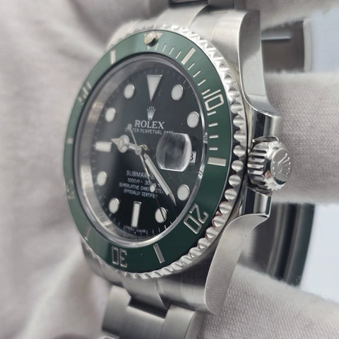 2013 PAPERS Rolex Submariner Hulk 116610LV Green 40mm Ceramic Watch BOX