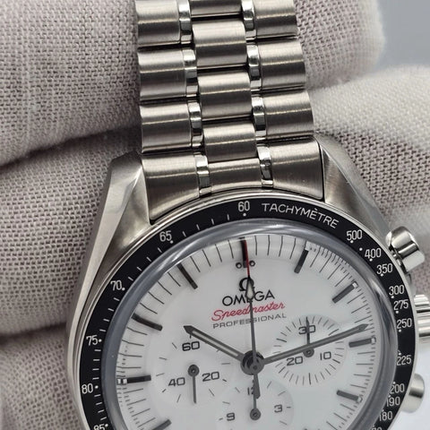 NEW 2025 Omega Speedmaster Professional Moonwatch White Dial 310.30.42.50.04.001