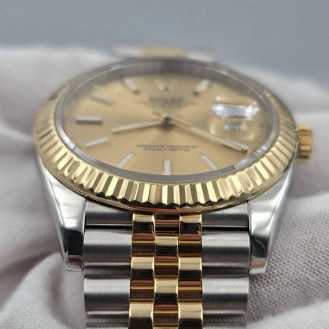 2019 PAPERS Rolex Datejust 41mm 126333 Two Tone Jubilee Champagne Dial BOX