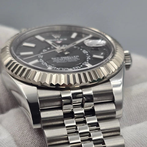 MINT 2024 PAPERS Rolex Sky-Dweller 42mm Black Dial Jubilee Bracelet 336934 BOX