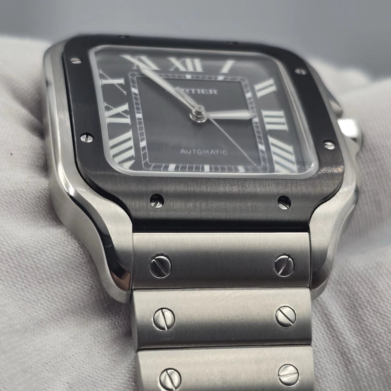 PAPERS Cartier Santos de Cartier WSSA0037 ADLC Gray Dial 39.8mm Watch BOX