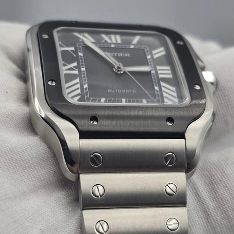 PAPERS Cartier Santos de Cartier WSSA0037 ADLC Gray Dial 39.8mm Watch BOX
