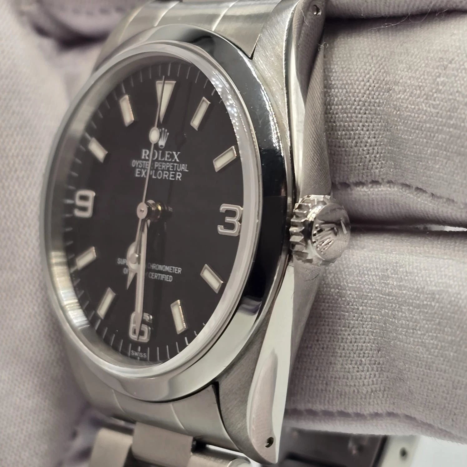 Rolex Explorer I 14270 Men's Automatic 36mm Steel Black Dial Watch