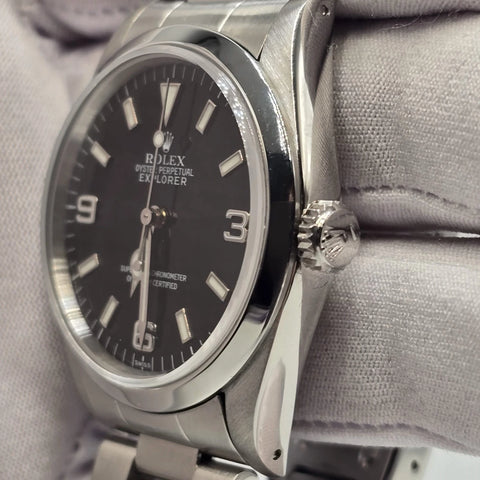 Rolex Explorer I 14270 Men's Automatic 36mm Steel Black Dial Watch
