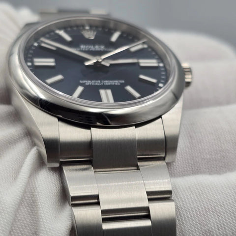 NEW 2025 PAPERS Rolex Blue Oyster Perpetual Steel 41mm Watch BOX 124300 UNWORN