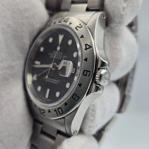 Rolex Explorer II 16570 Steel Black Dial Automatic Date Watch 40MM