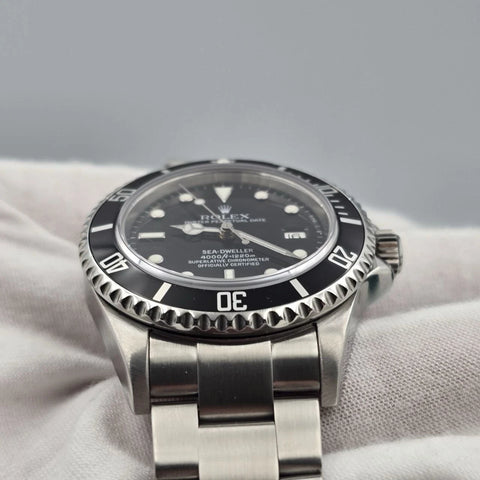 2007 PAPERS Rolex Sea-Dweller 16600 Stainless Steel Black Dial 40mm Watch