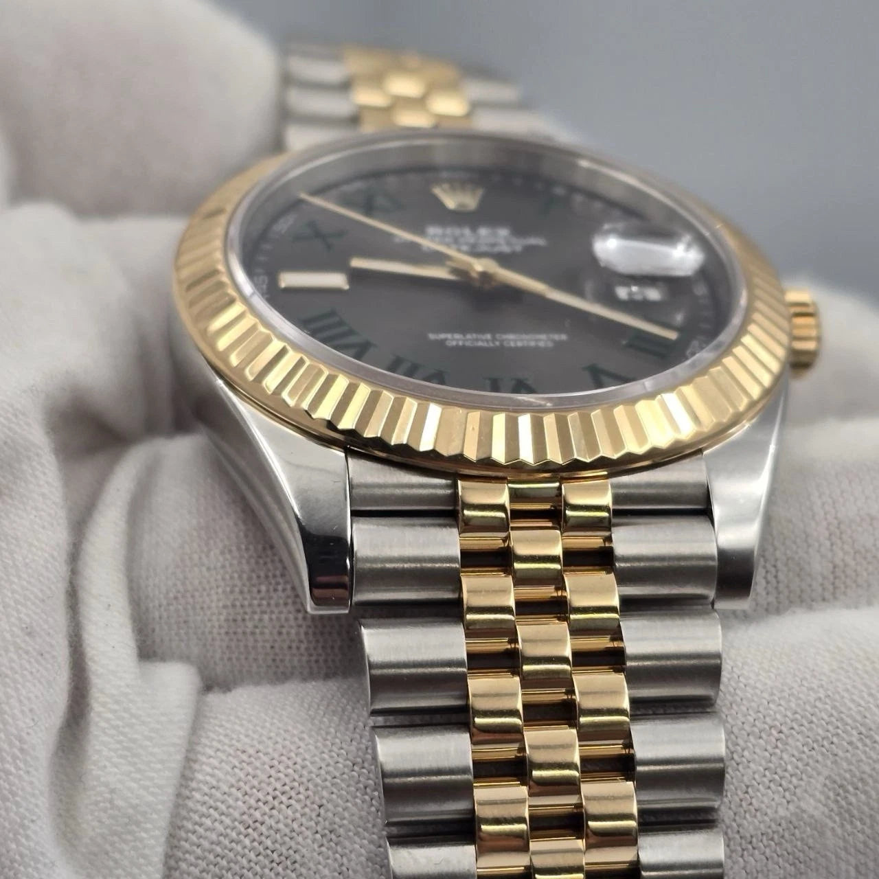 PAPERS 2019 Rolex Datejust 41mm Two Tone Wimbledon Dial Jubilee 126333 BOX