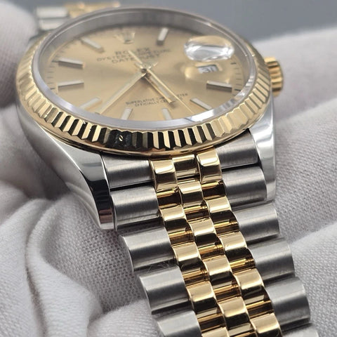 PAPERS 2020 Rolex Datejust 36mm Jubilee 126233 Two-Tone Champagne Dial BOX
