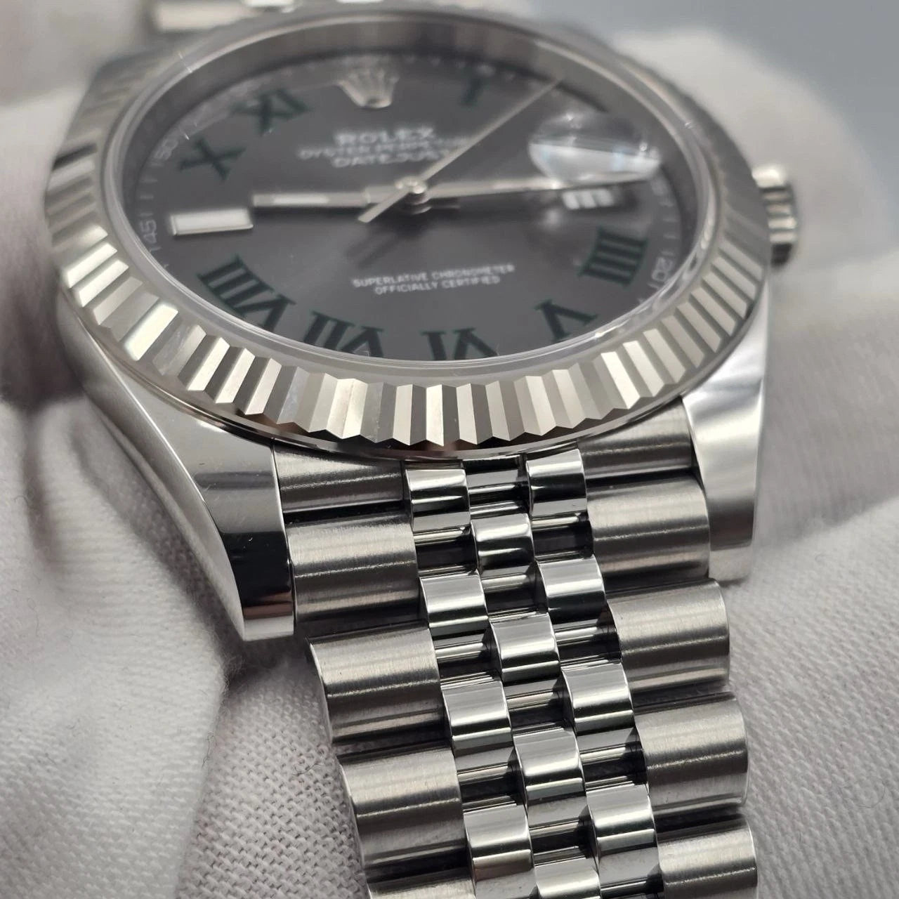 NEW 2025 Rolex Datejust 41mm 126334 Steel Jubilee Gray Wimbledon Dial UNWORN